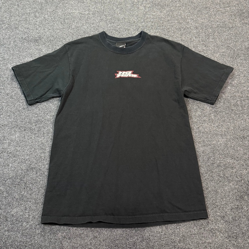 Vintage No Fear Graphic T-Shirt Black Does Not Play Well With Others Size M